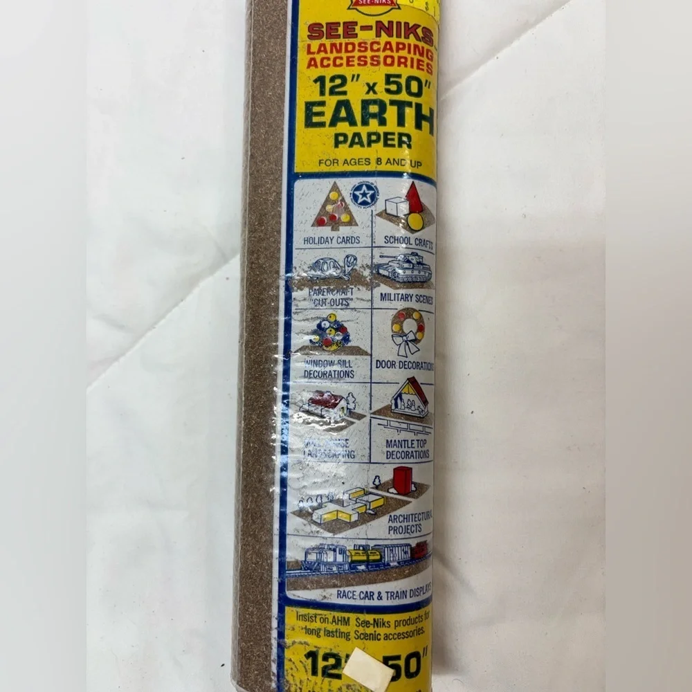 New HO Landscaping Accessory Earth Paper Roll 12 X 50